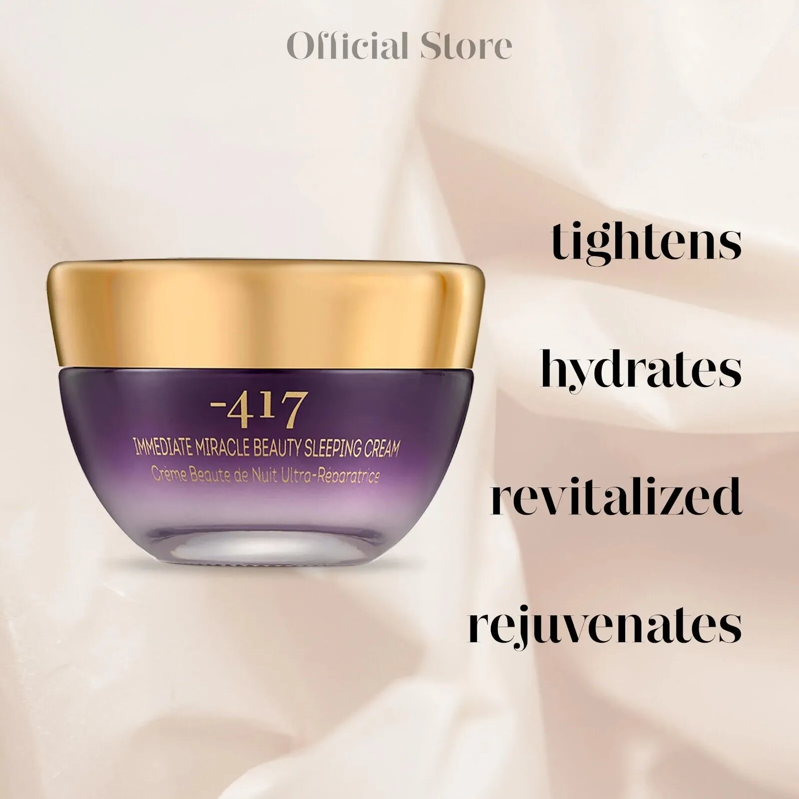-417 Dead Sea Anti-aging Hydrating Moisturizing Calming Vegan Night Cream (50ml/1.6oz)