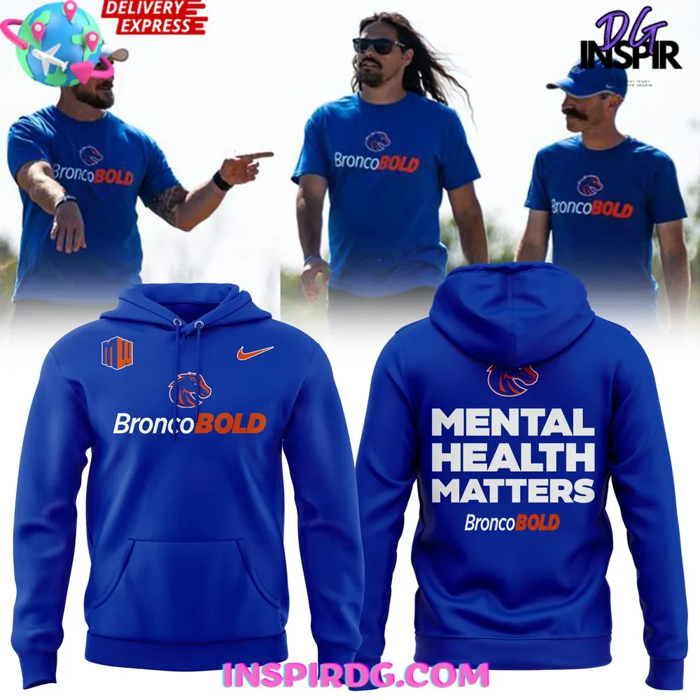 -Boise State Broncos Mental Health Matters 2024 Hoodie