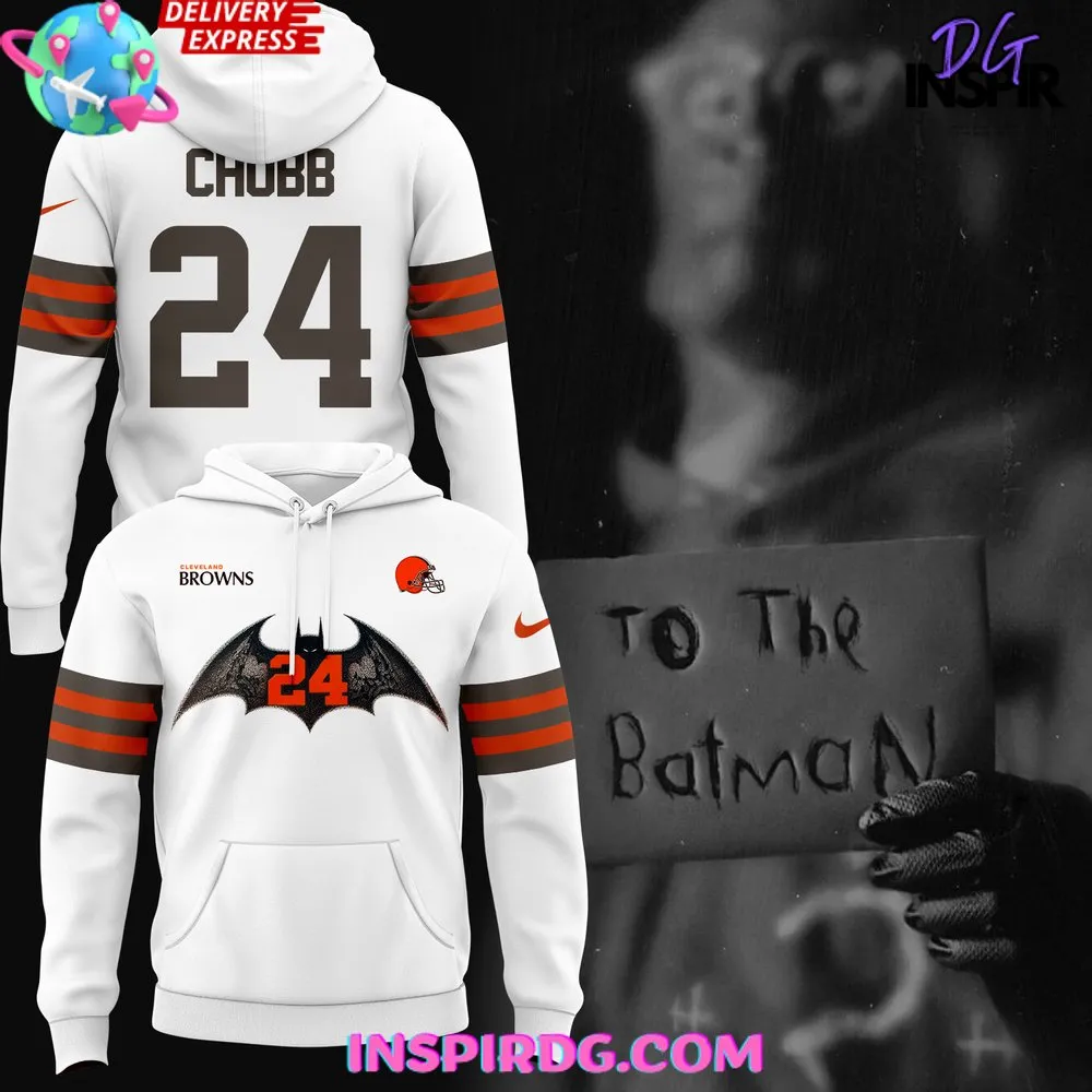 -Cleveland Browns x Nick Chubb Batman Hoodie