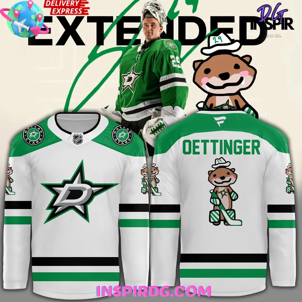 -Dallas Stars Oettinger White Away Special White Hockey Jersey