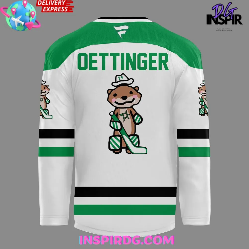 -Dallas Stars Oettinger White Away Special White Hockey Jersey