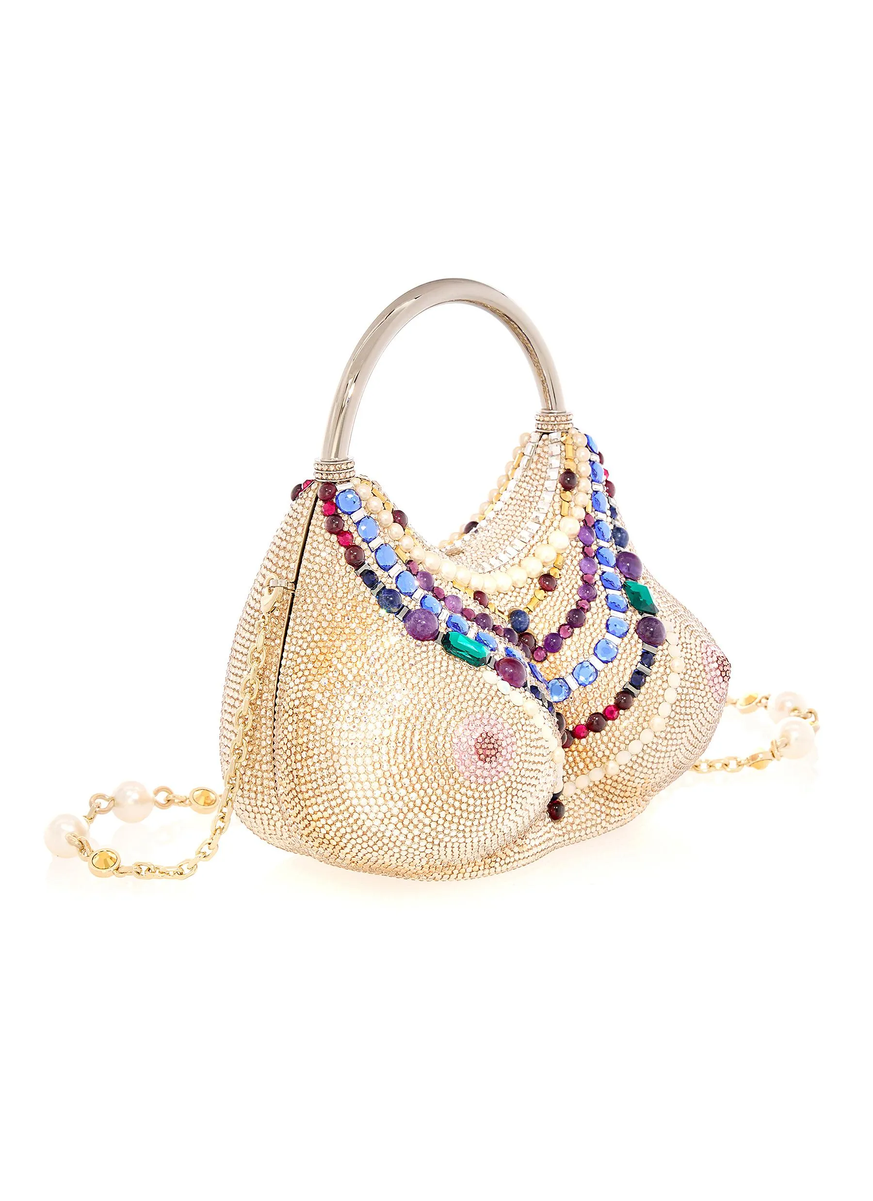 -----------JUDITH LEIBER  ---- ------------ ----Bust Bikini Shoulder Bag — Nude --