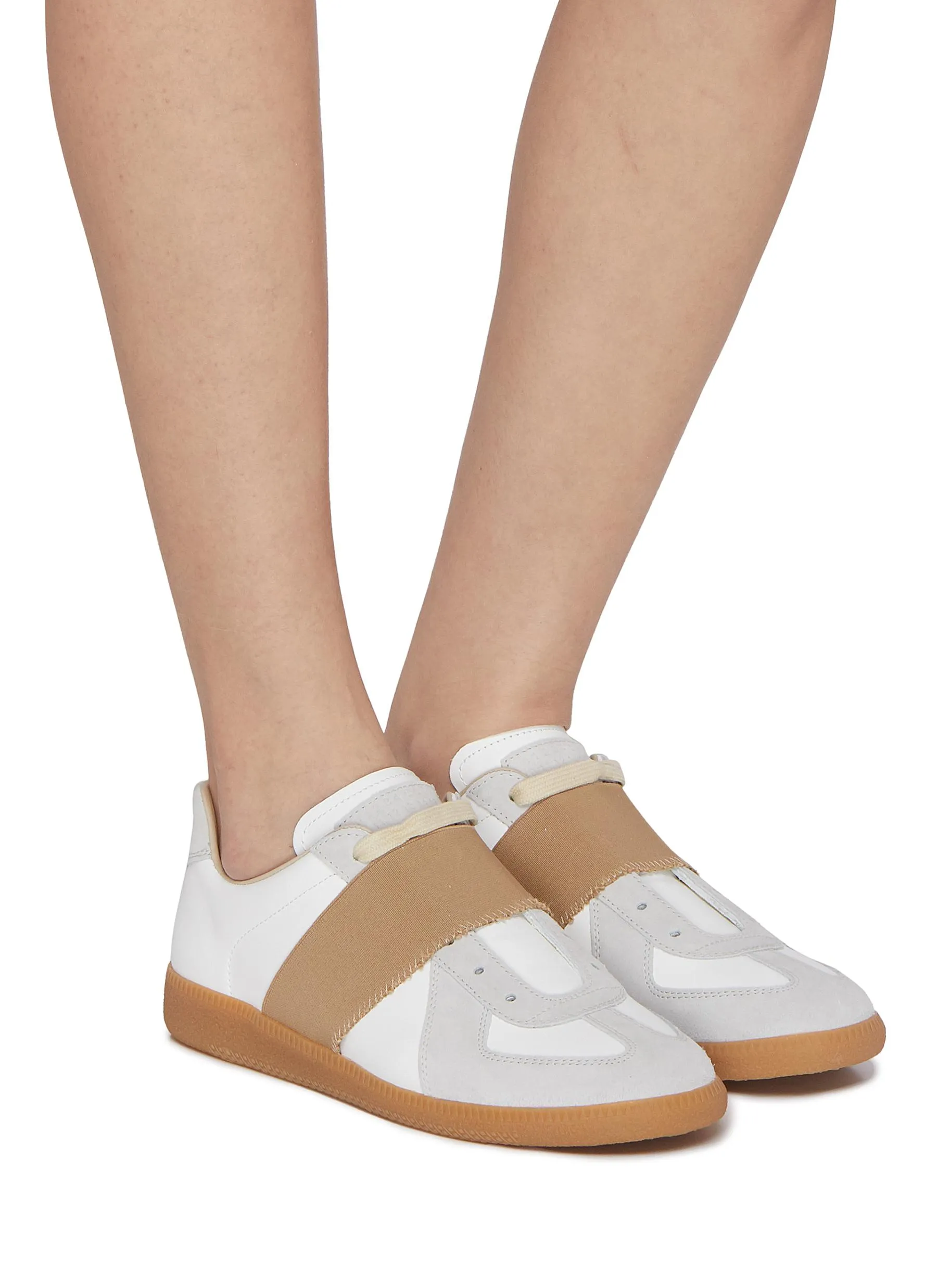 -----------MAISON MARGIELA ---- ------------ ----Replica Elastic Band Leather Sneakers --