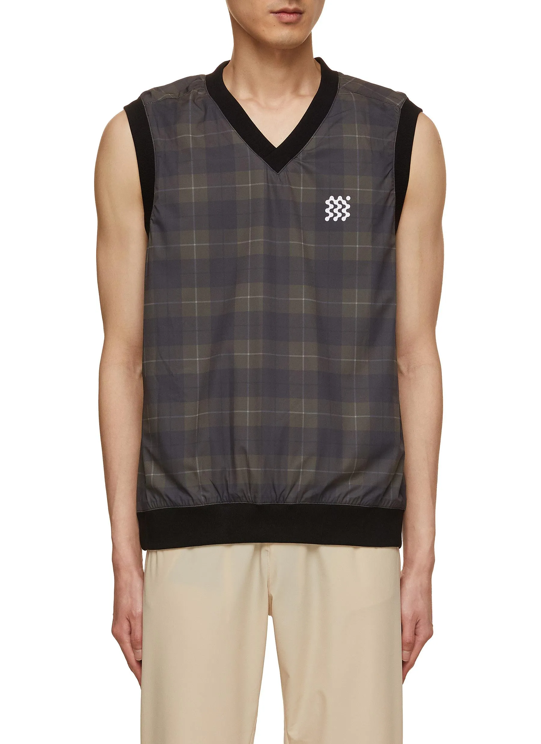 -----------MANORS  ---- ------------ ----Reversible V-Neck Logo Vest --