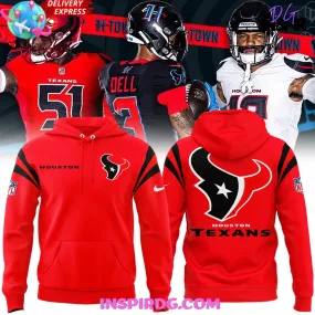 -NFL Houston Texans Bold Battle Red 2024 Hoodie