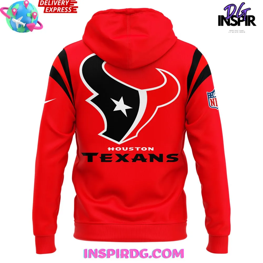 -NFL Houston Texans Bold Battle Red 2024 Hoodie