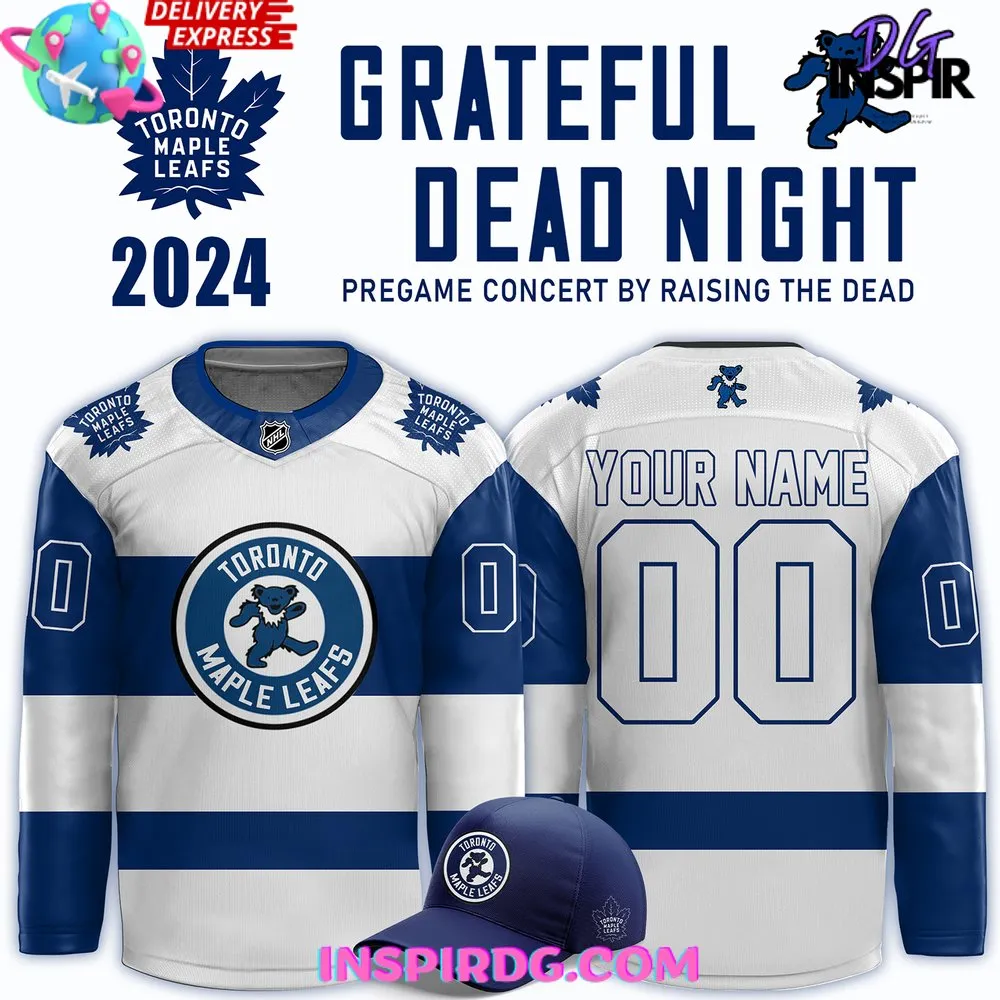 -Toronto Maple Leafs x Grateful Dead Night 2024 Hockey Jersey
