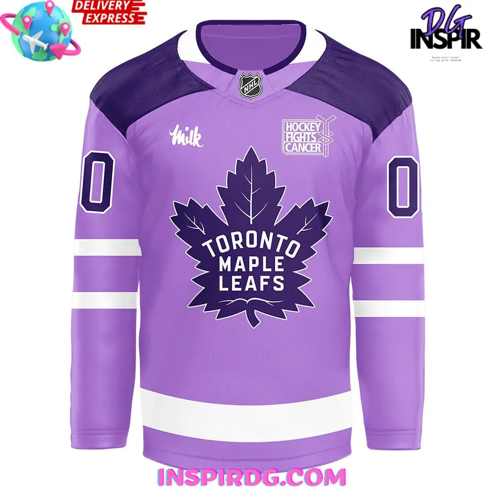 -Toronto Maple Leafs x Hockey Fights Cancer Night 2024 Purple Hockey Jersey