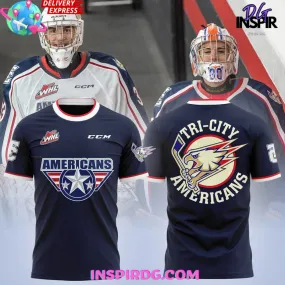 -Tri-City Americans Hockey 2024 Navy T-Shirt