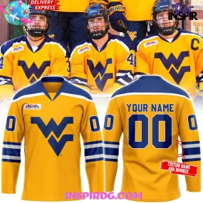 -West Virginia Mountaineers The Gold Standard 2024 Hockey Jersey
