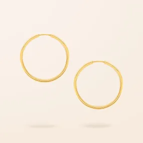 10K Gold Medium Endless Gold Hoop Earrings