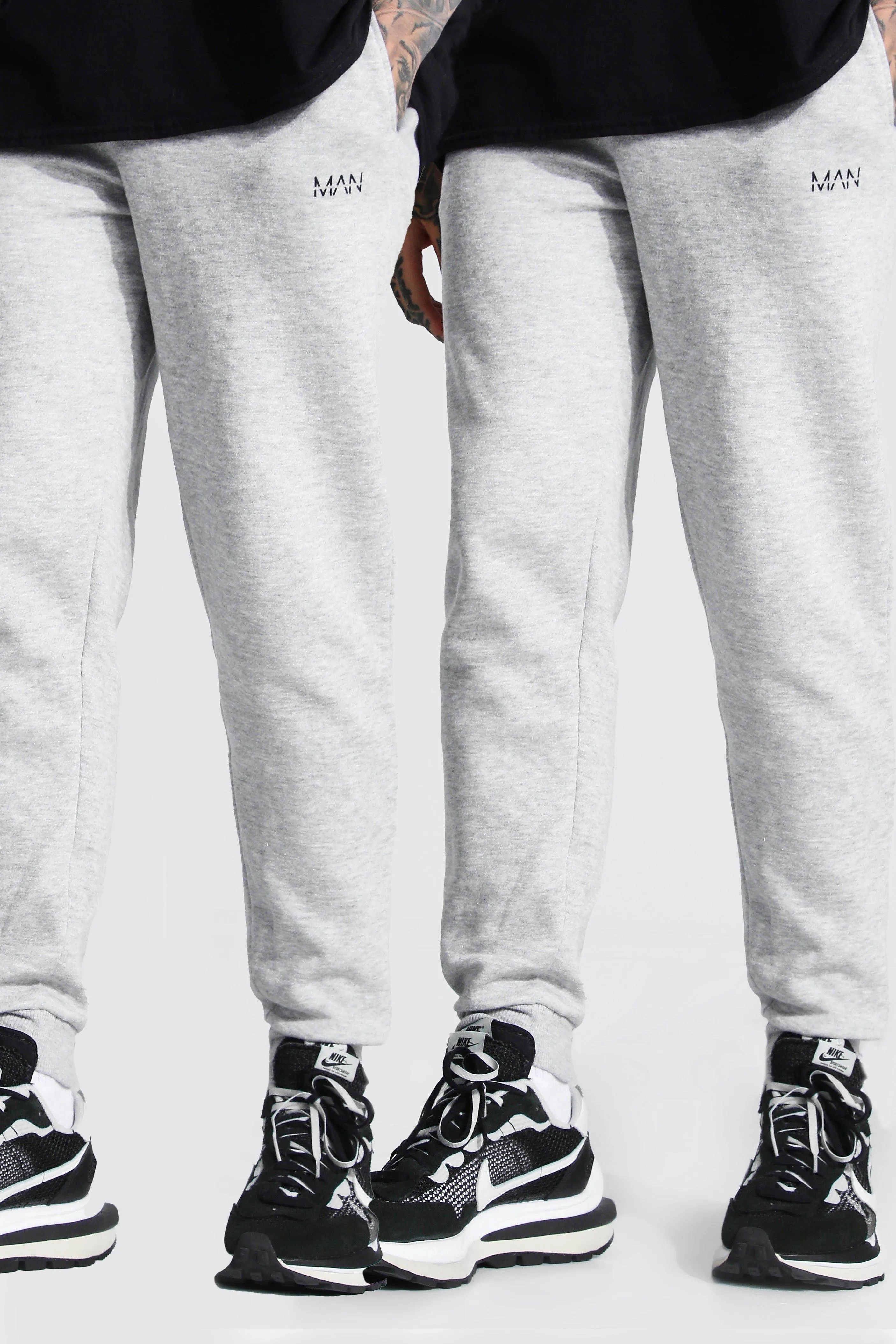 2 Pack Loose Fit Original MAN Joggers | boohooMAN UK