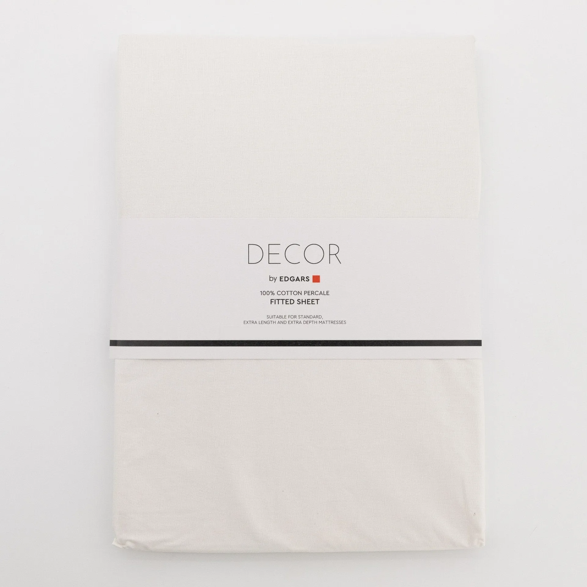 200TC Cotton Extra Length & Depth Fitted Sheet-White