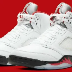 2020 nike air jordan retro v 5 fire red da1911-102 metallic sil