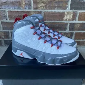 2022 nike air jordan 9 ix retro fire red Sz 7y white coo...