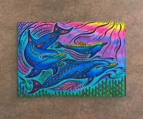 3 Dolphins Cutting Board