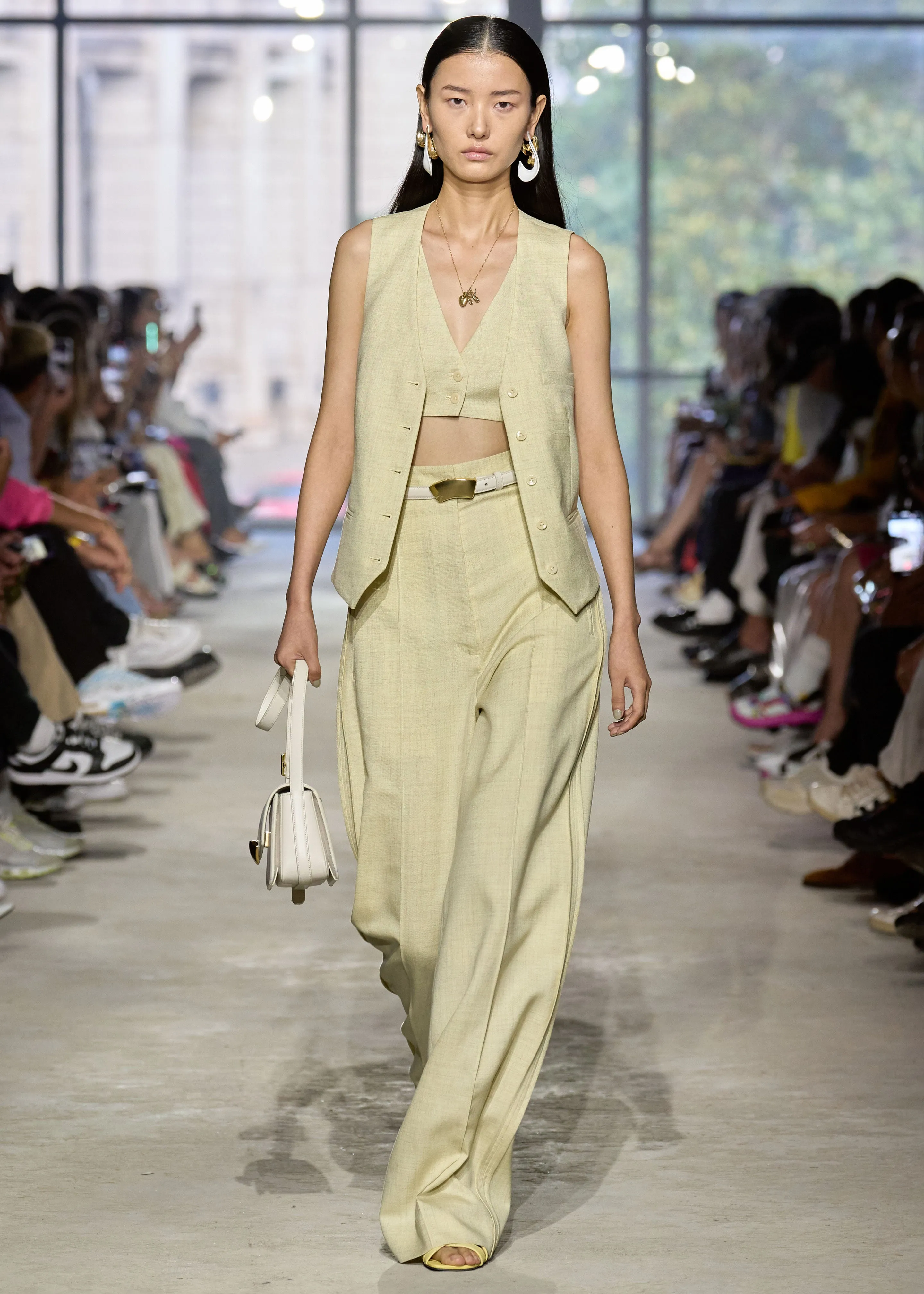 3.1 Phillip Lim Tailored Vest with Set-In Bra - Limoncello