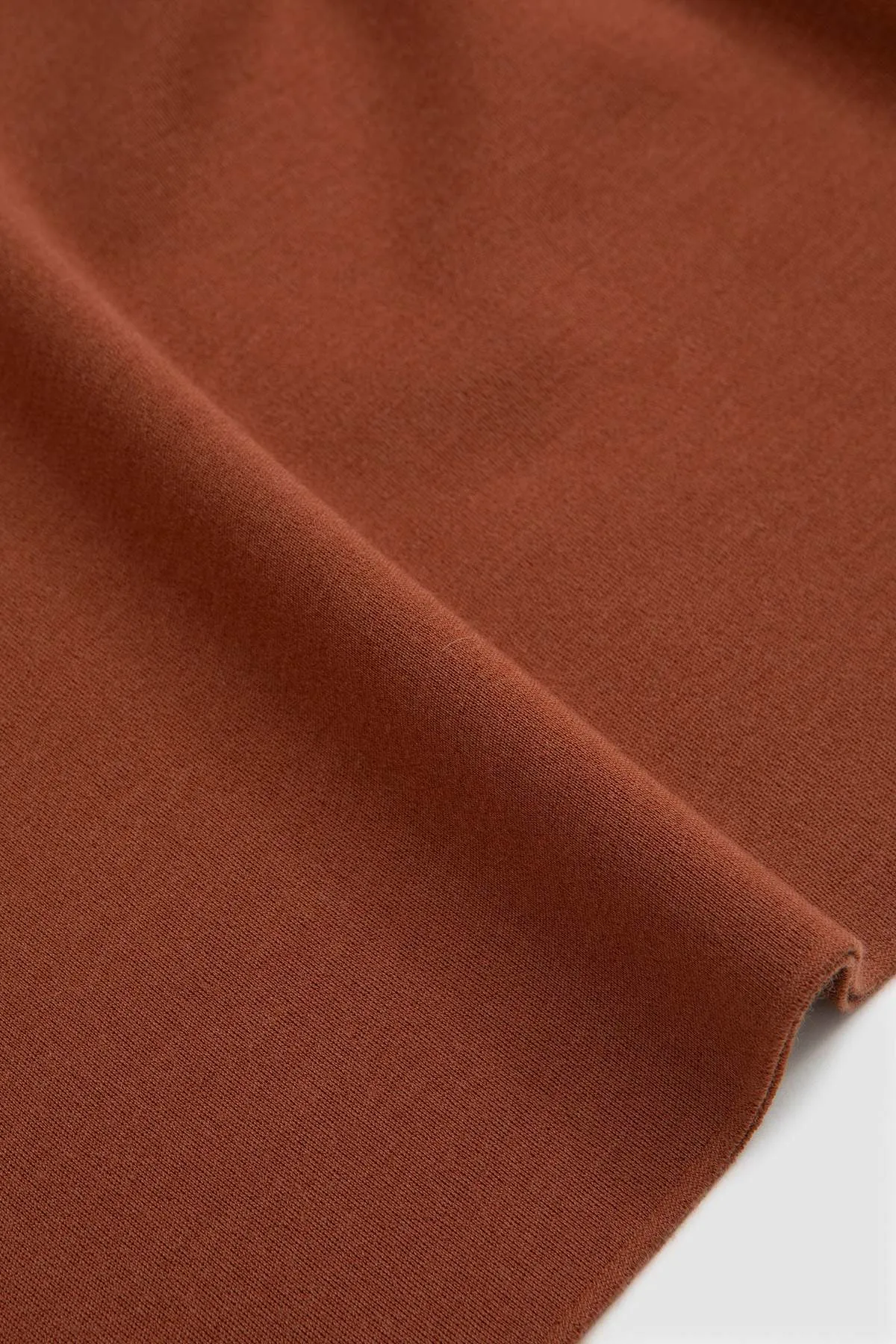 32 Gauge Smooth Wool Polo - Brick