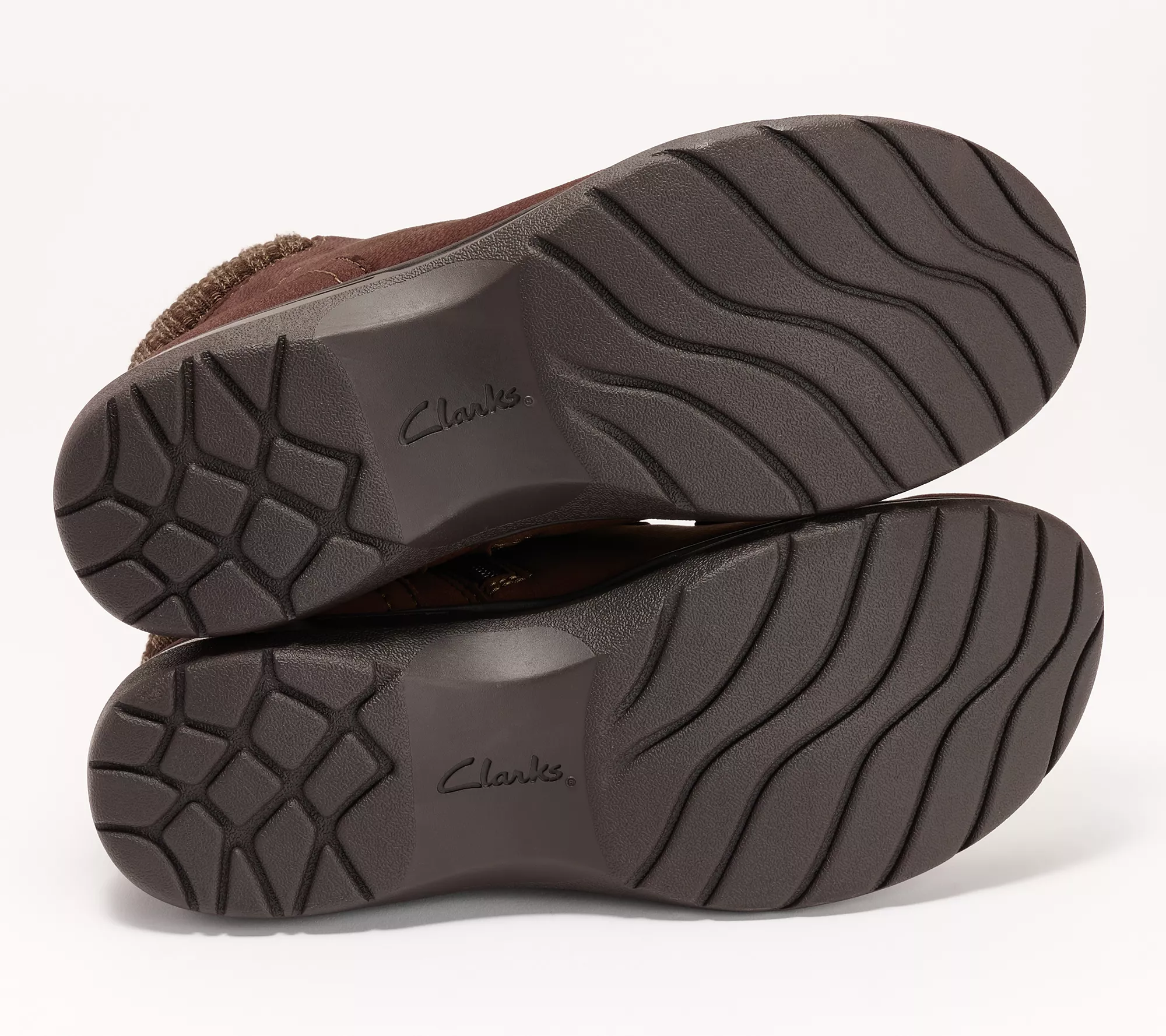 "As Is" Clarks Collection Leather & Knit Ankle Boot- Carleigh Jade