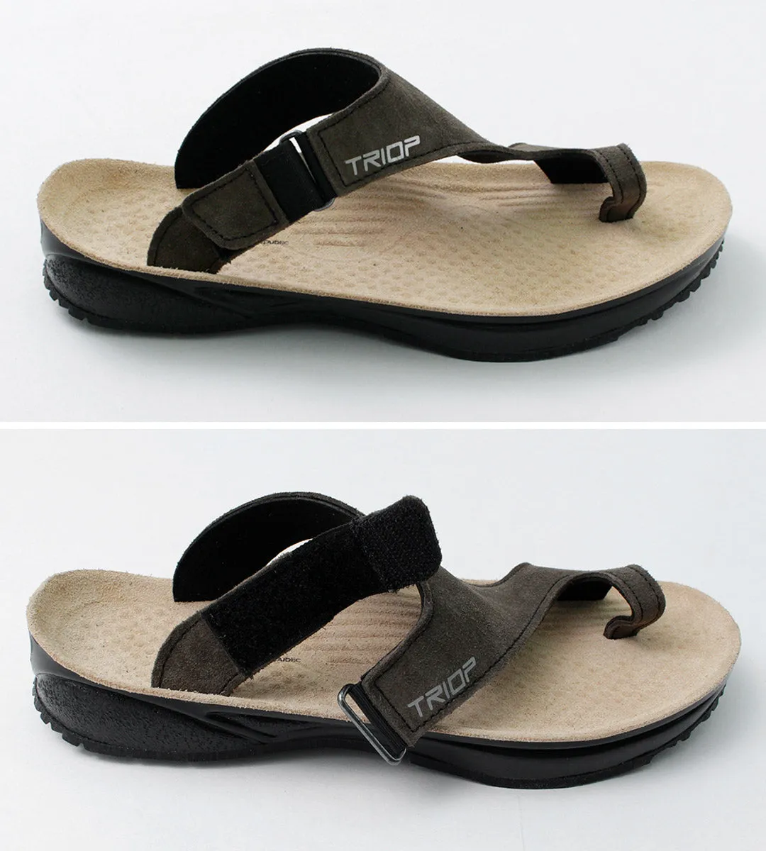 【50％OFF】TRIOP（トリオプ） ゼニ / トング コンフォートサンダル / シューズ / スエード / ベルクロ / メンズ / ZENI SLIPPER【セール】