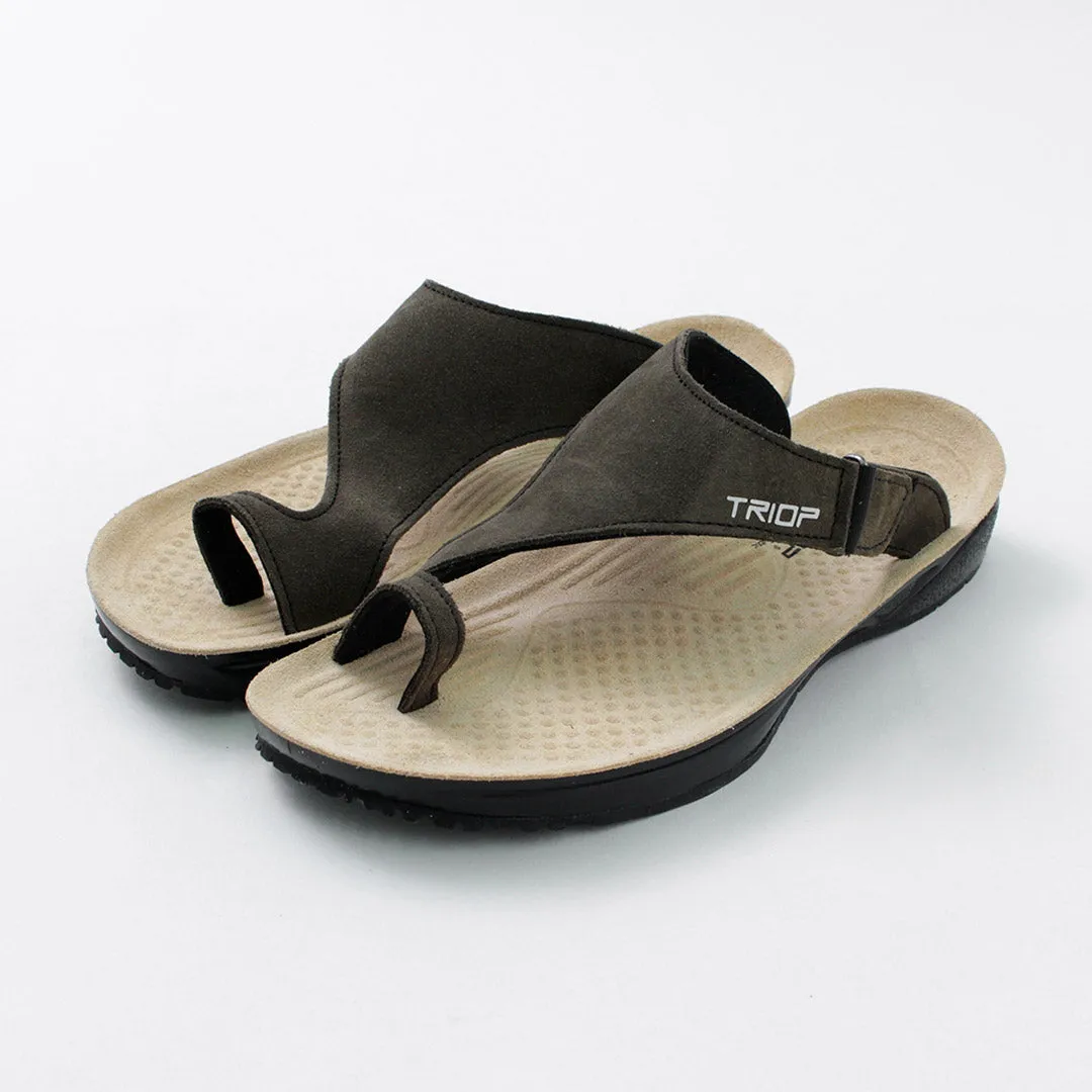 【50％OFF】TRIOP（トリオプ） ゼニ / トング コンフォートサンダル / シューズ / スエード / ベルクロ / メンズ / ZENI SLIPPER【セール】