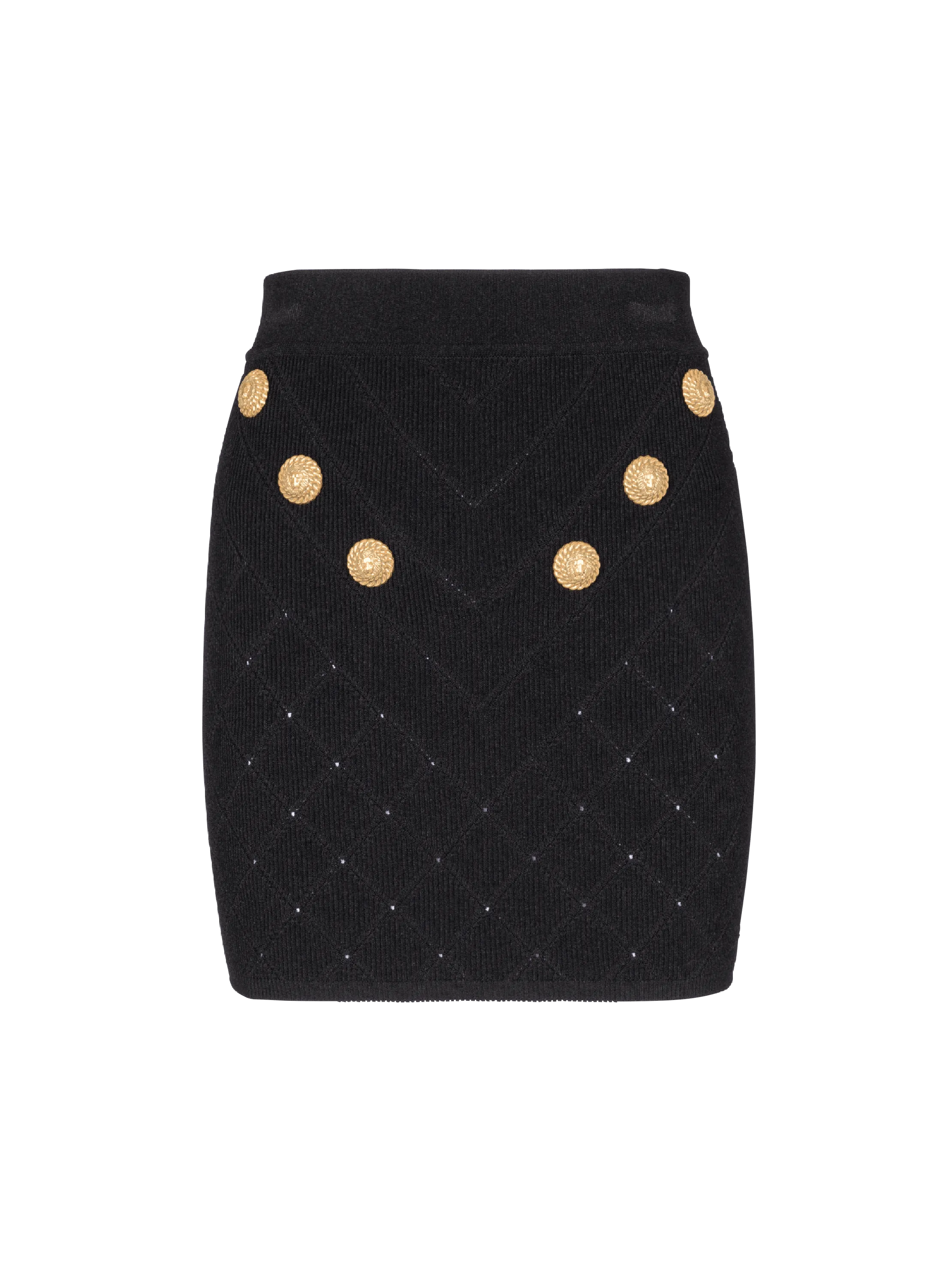 6-button knit skirt