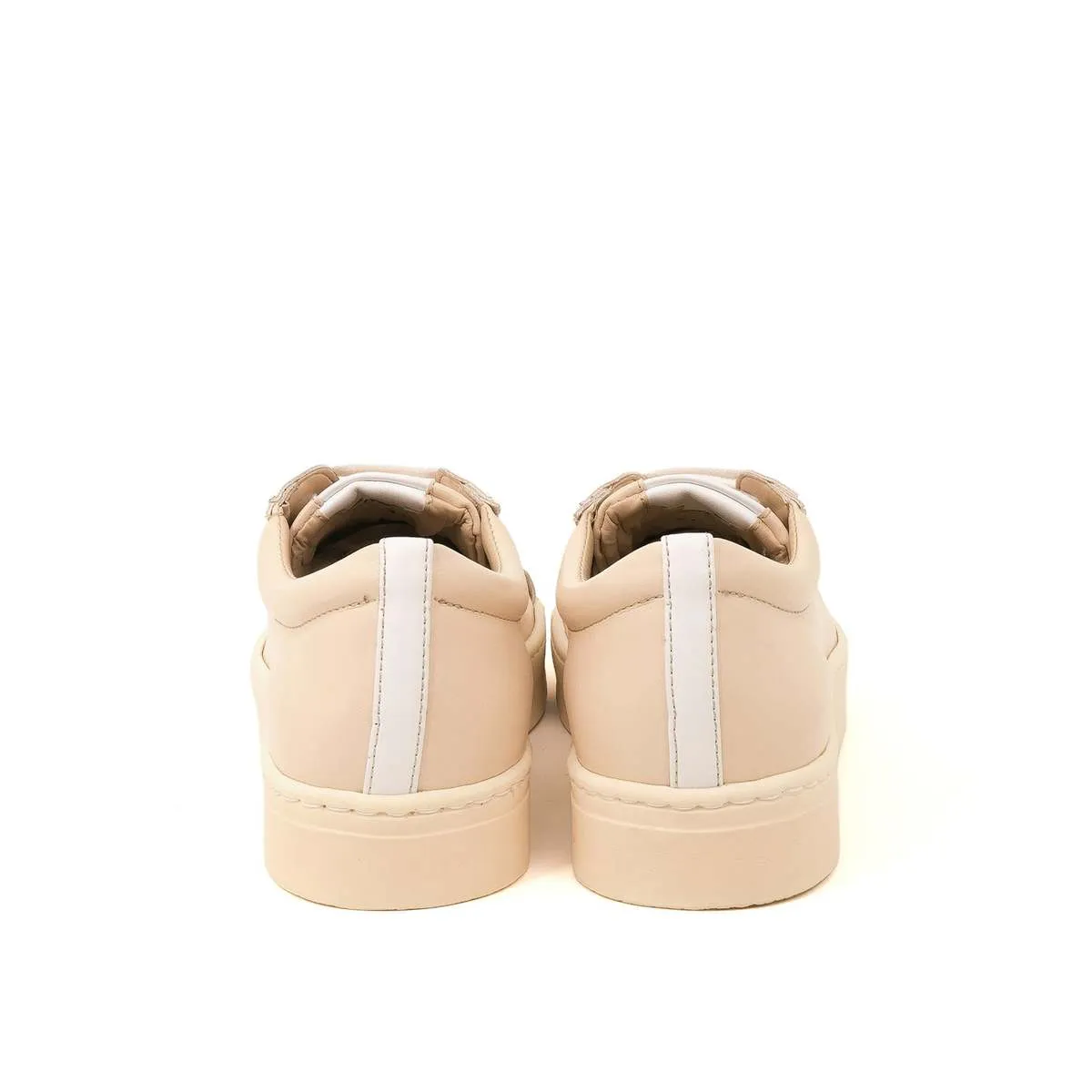 6 MEL sand/white vegan apple leather sneakers - Sand/White