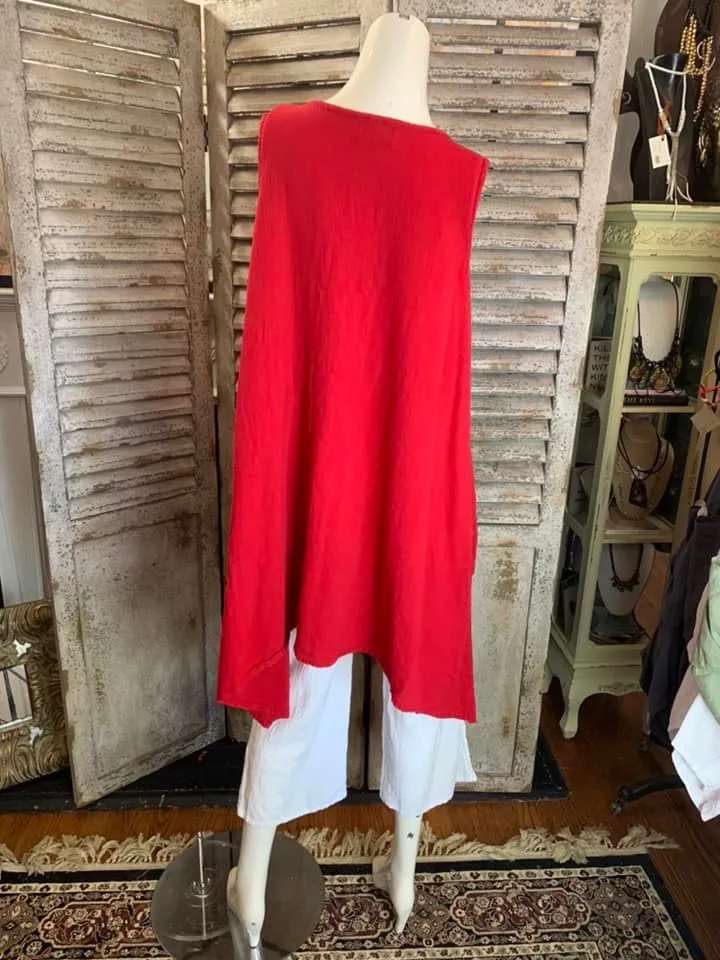 7709 Petirrojo Tank Blouse-Red
