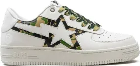 A BATHING APE Icon Abc Camo Green sneakers White