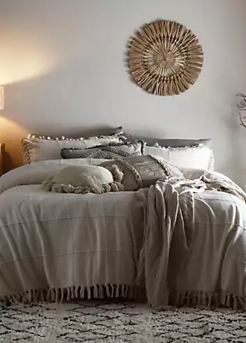 Abigail Ahern Tassel 100% Cotton Duvet Cover Set | Kaleidoscope
