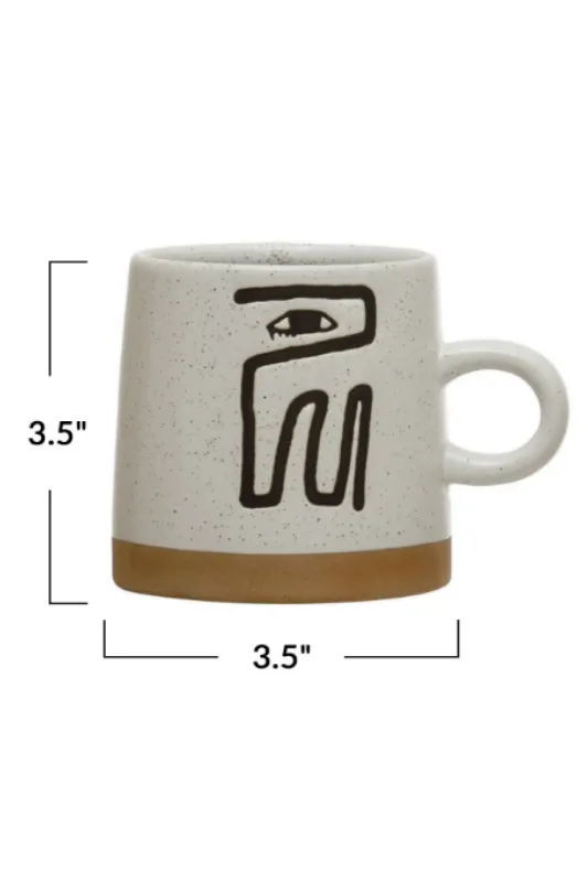 Abstract Stoneware Mug