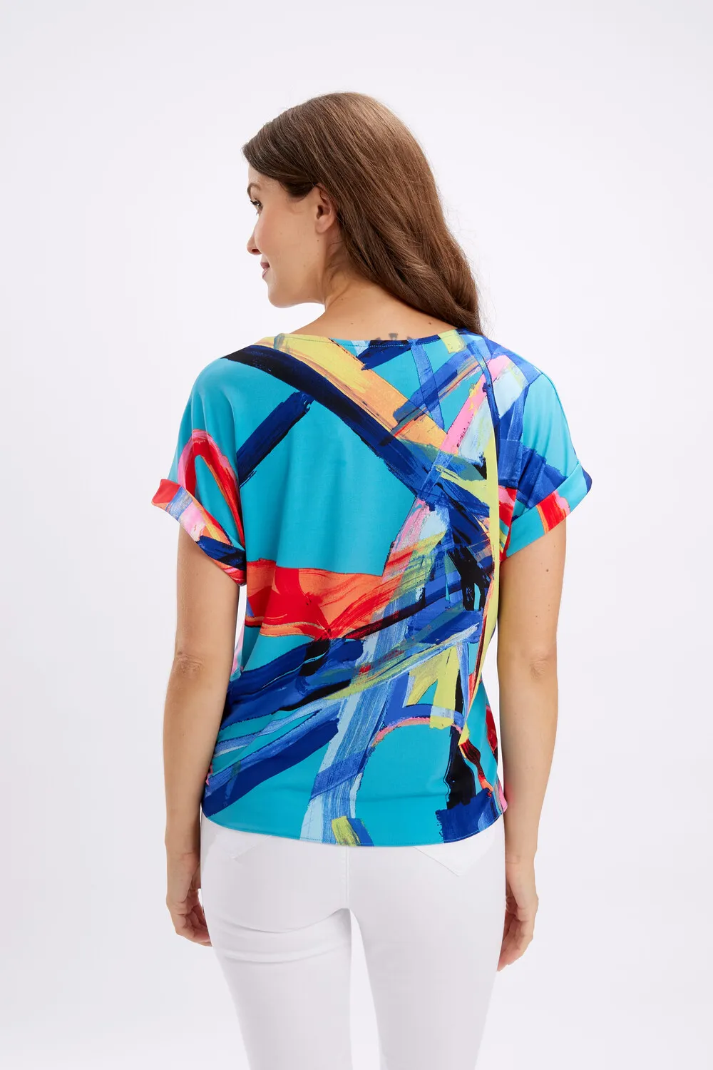 Abstract V-neck Pullover Style 6281246133