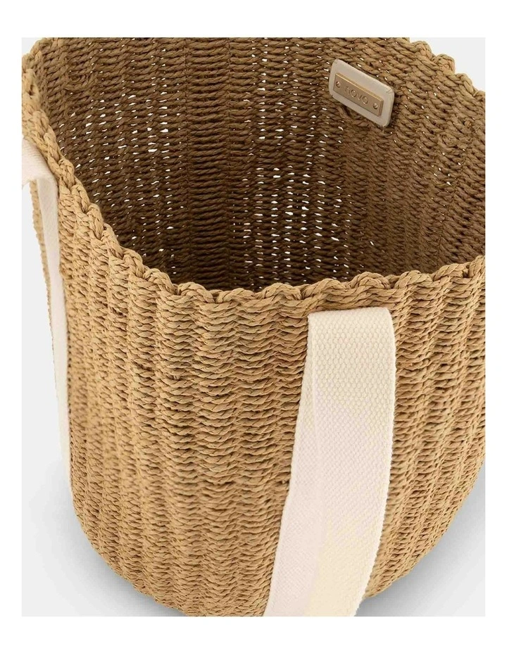 Acerno Shoulder Tote Bag in Natural