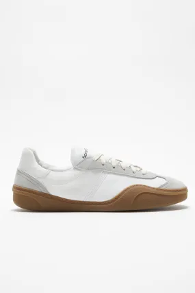 Acne Studios   LACE-UP SNEAKERS IN WHITE/BROWN, SS24