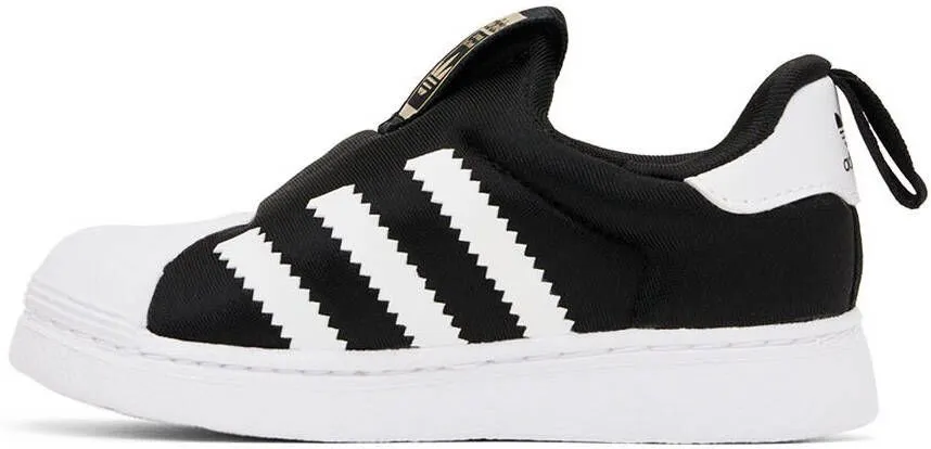 Adidas Kids Baby Black & White Superstar 360 Sneakers