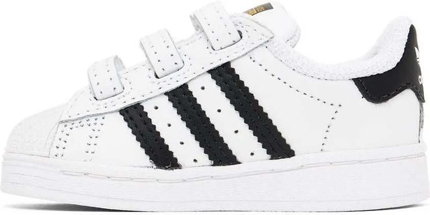Adidas Kids Baby White & Black Superstar Sneakers