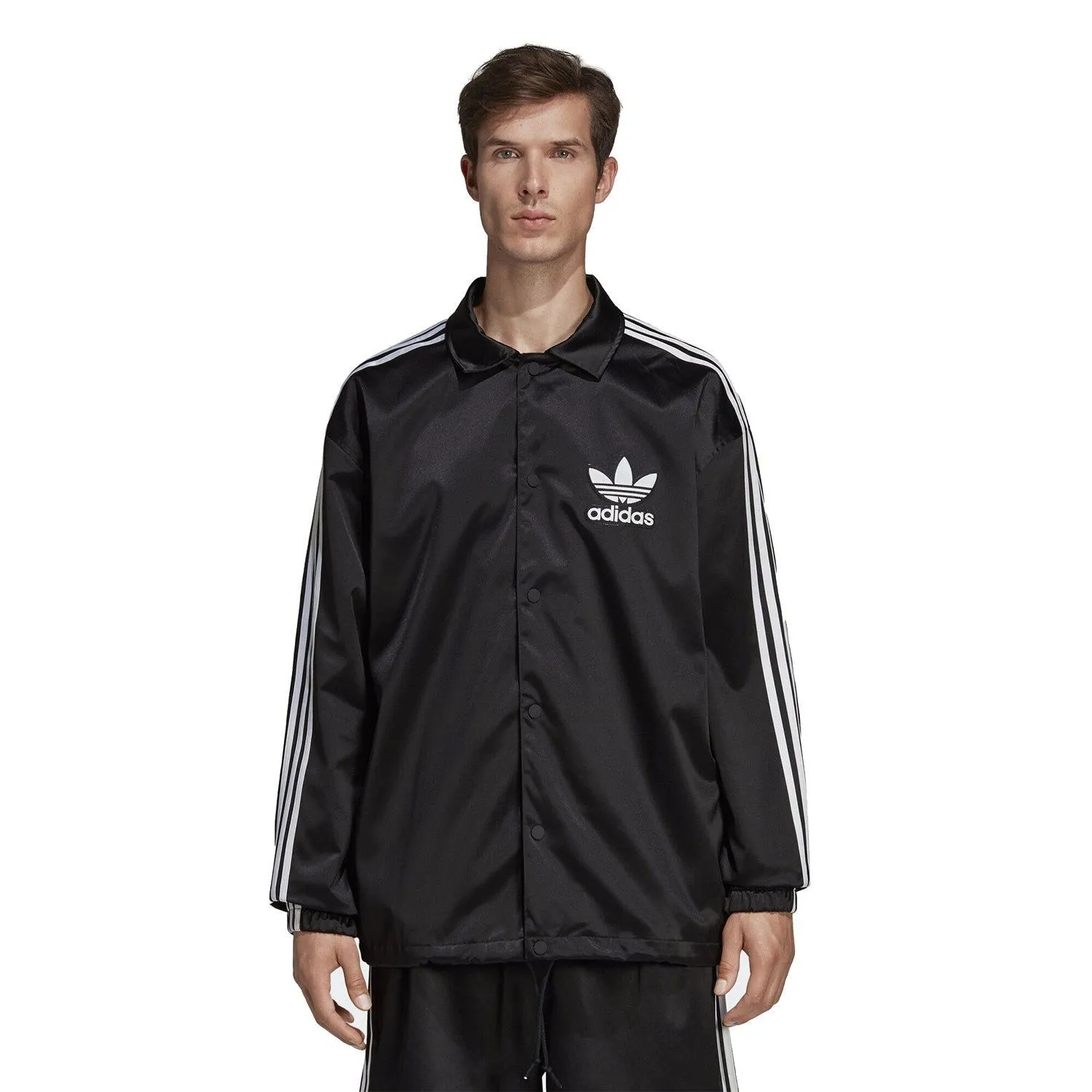 adidas Originals Satin Coach Jacket - Black
