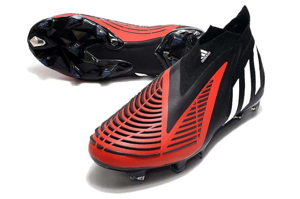 adidas Predator Edge+ FG Football - Black/White/Red