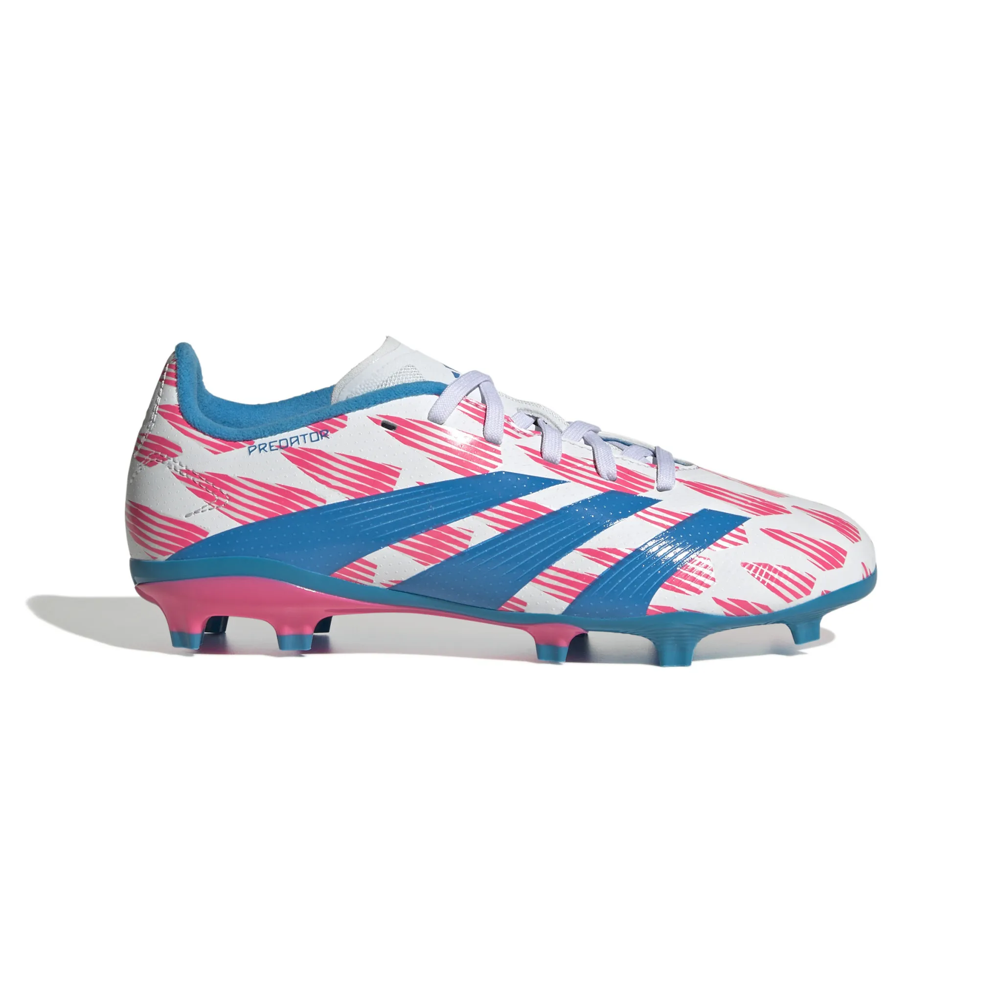 Adidas Predator League FG Jr (White/Pink/Blue)