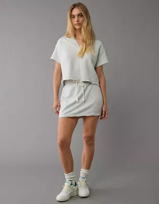 AE AE High-Waisted Fleece Mini Skirt