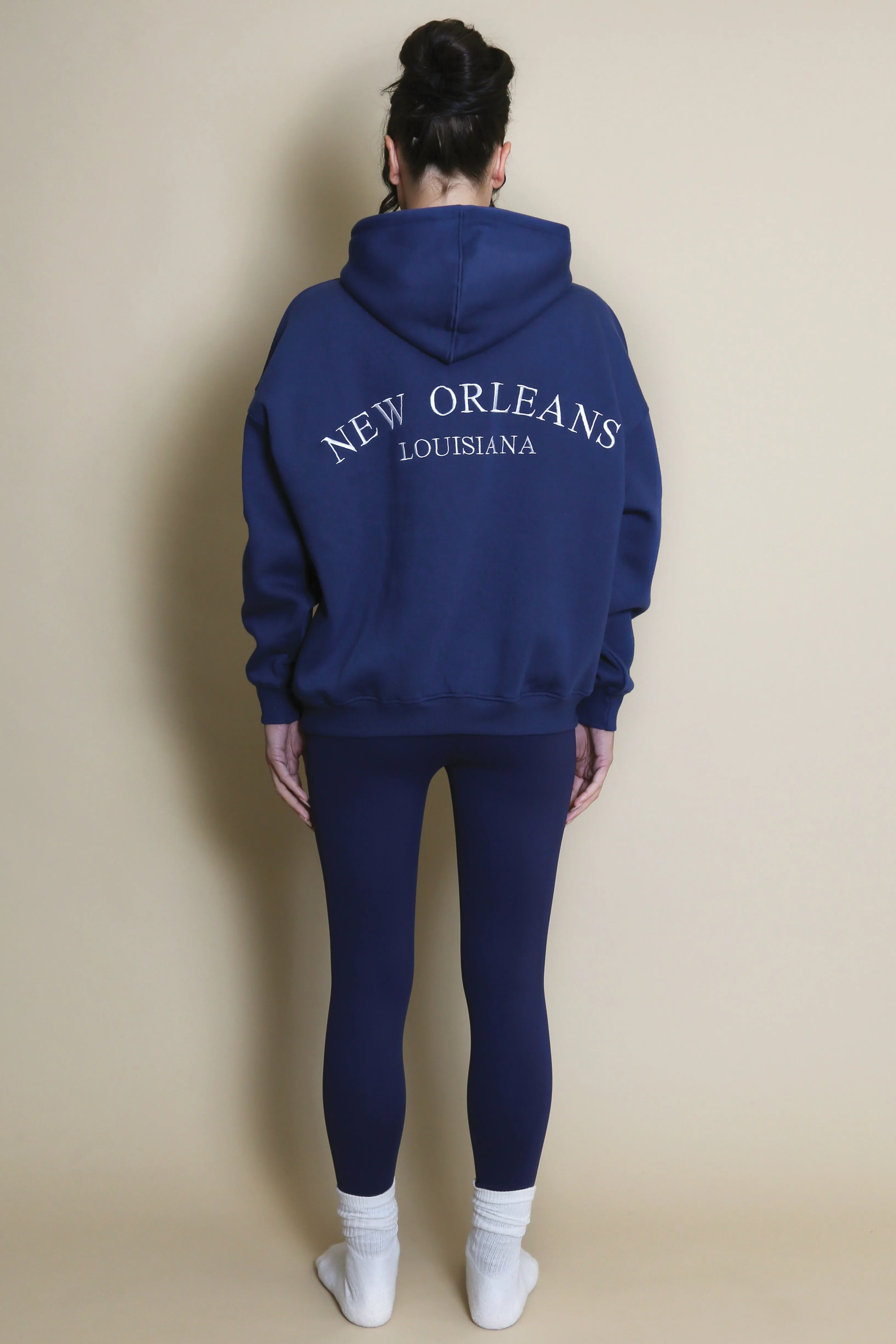 Aegean Blue New Orleans Hooded Oversized Sweatshirt