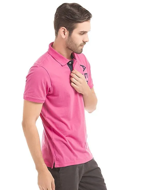 Aeropostale Appliqued Front Polo Shirt