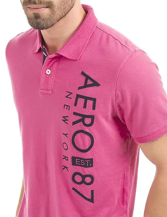 Aeropostale Appliqued Front Polo Shirt