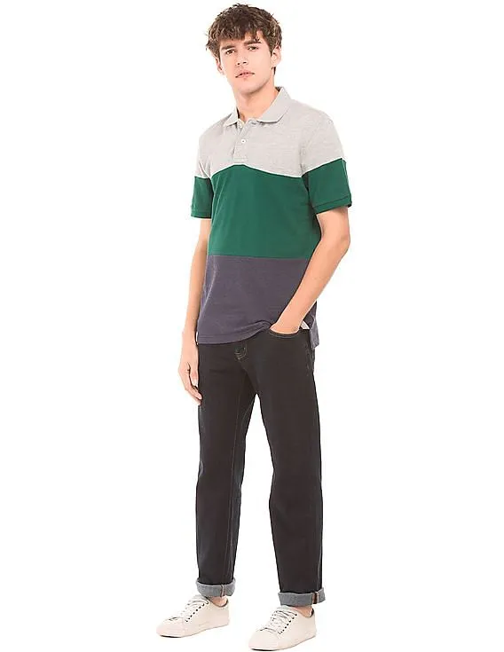 Aeropostale Colour Block Pique Polo Shirt