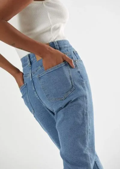 Afends Women's 'Blondies' Slim Fit Stretch Denim Jeans - 'Classic Blue'