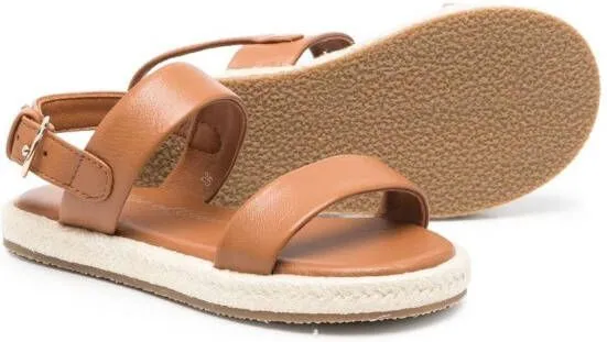 Age of Innocence leather open-toe sandals Brown