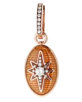 Aida Orange and Diamond Earring