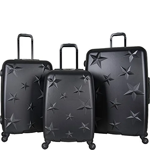 Aimee Kestenberg Women'S Abs Embossed Star 4-Wheel 3-Piece Luggage Set: 20