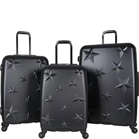 Aimee Kestenberg Women'S Abs Embossed Star 4-Wheel 3-Piece Luggage Set: 20 Carry-On, 24, 28,