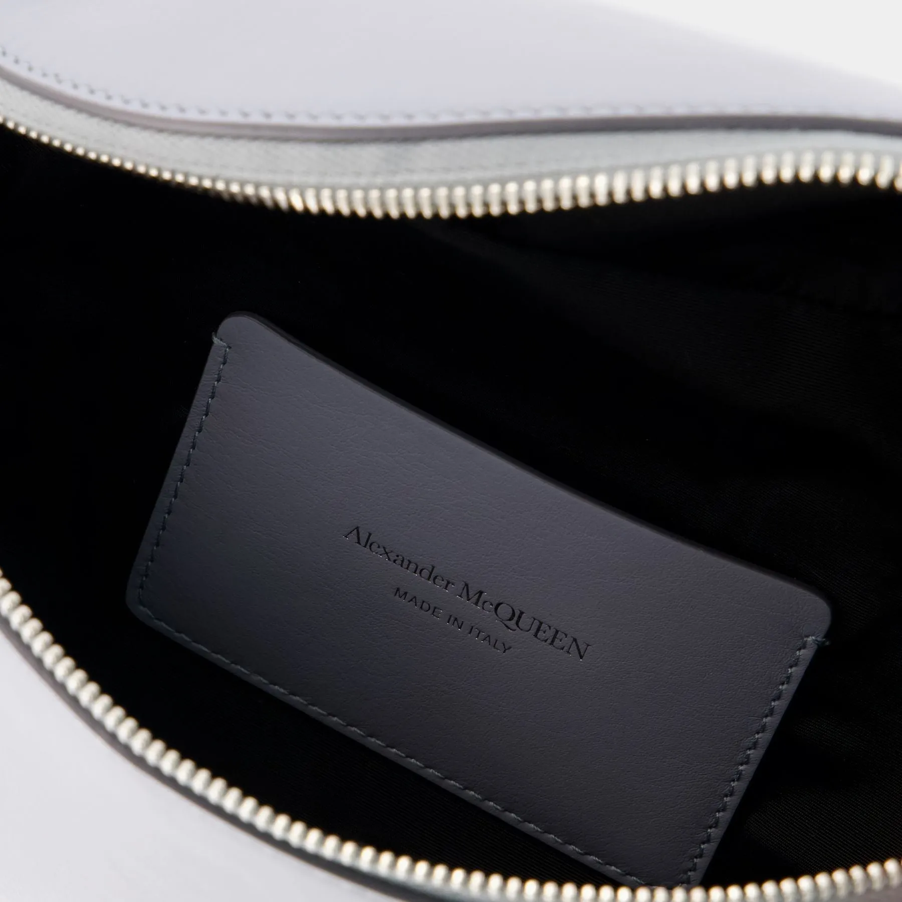 Alexander McQueen  Biker Bumbag Belt Bag - Alexander Mcqueen -  Dove Grey - Leather